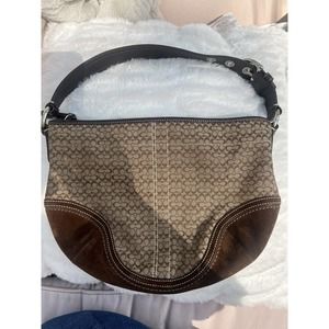 Coach Logo Monogram Purse with suede bottom